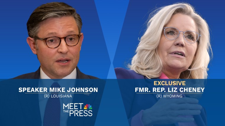 October 13 — Speaker Mike Johnson, former Rep. Liz Cheney and an NBC News poll