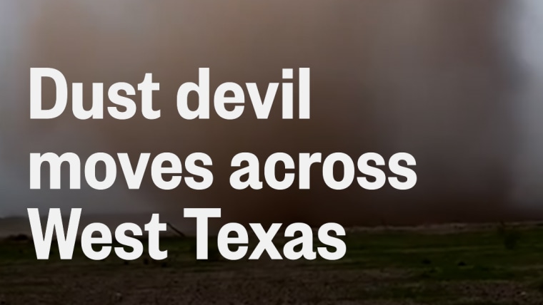 Dust devil moves across West Texas