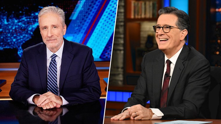 Jon Stewart reacts to Paramount, CBS after Colbert’s ‘Late Show’  cancellation
