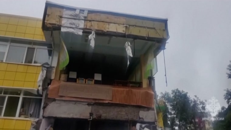 Buildings damaged after 8.8-magnitude earthquake hits Russia