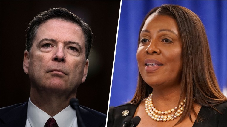 Judge dismisses cases against James Comey and Letitia James