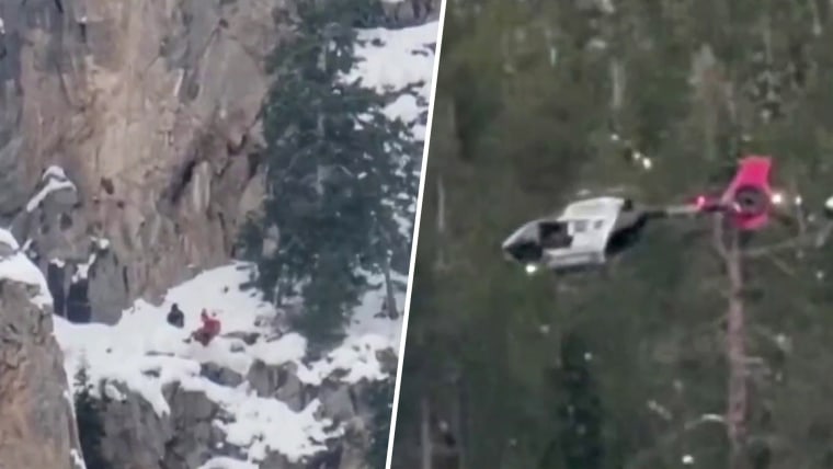 Video Shows Dramatic Rescue of 2 Hikers Stuck on Nevada Cliff