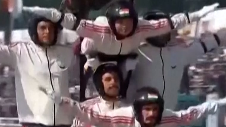 India marks Republic Day with parade of motorcycle stunts