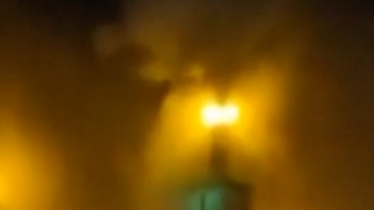 Mosque burns during protest in Tehran