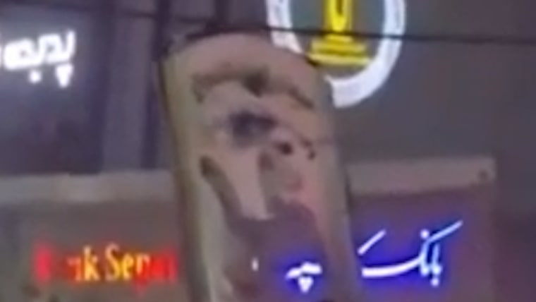 Crowd topples Ayatollah monument in southern Iran