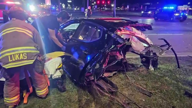 Woman Survives Crash That Left Her Car Ripped in Half