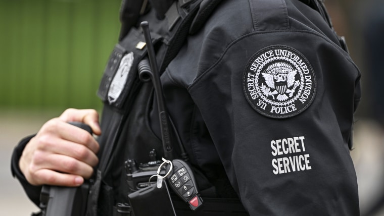 Secret Service agents are on duty at Pennsylvania Avenue in front of the White House in Washington D.C., United States on April 7, 2023. Former President Donald Trump's Secret Service agents expected to testify before Washington DC grand jury on Special Counsel Jack Smith's investigation into handling of classified documents at Mar-a-Lago residence, Florida.