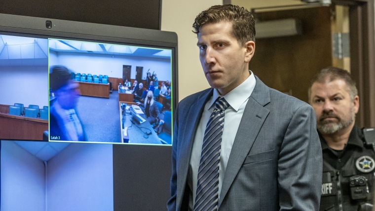 Bryan Kohberger enters the courtroom for a hearing on Aug. 18, 2023, in Moscow, Idaho.
