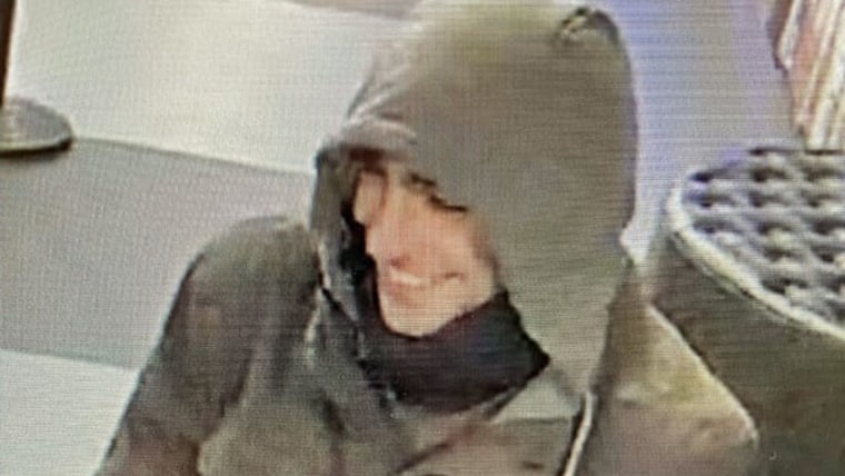 Grab from surveillance video of individual sought in connection with the shooting of UnitedHealthcare CEO Brian Thompson.