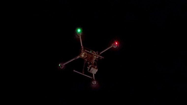 A drone is flown by the Ocean County Sheriff's Department
