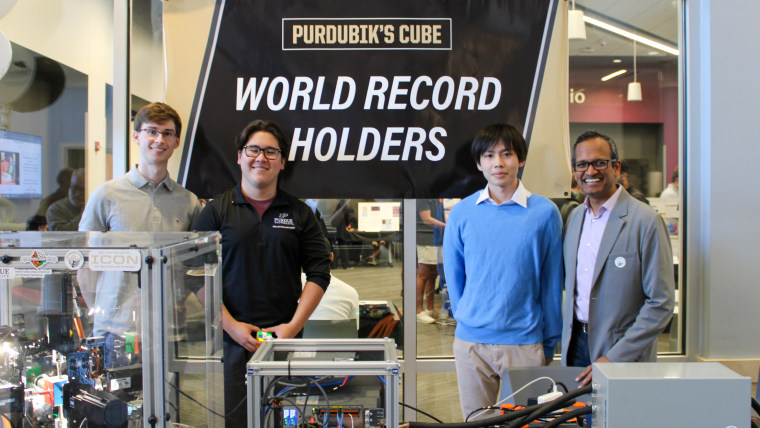 Purdubik's Cube broke the Guinness World Record for "Fastest robot to solve a puzzle cube"
