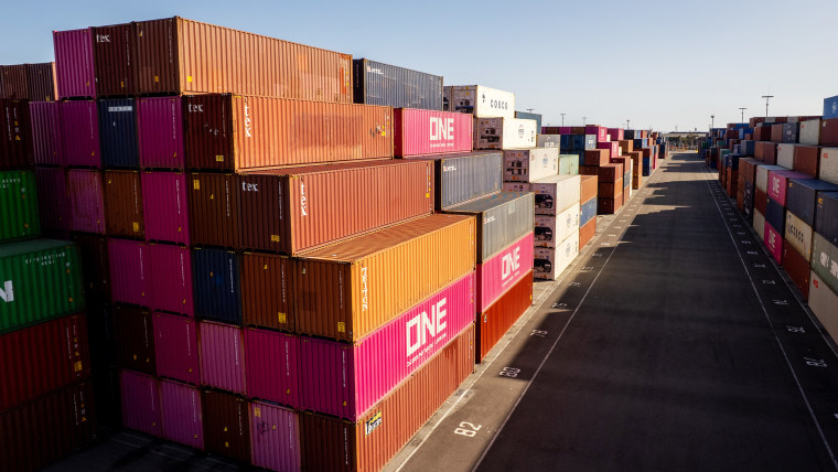 Operations At The Ports of Los Angeles And Long Beach After Trump Unveils Global Tariffs