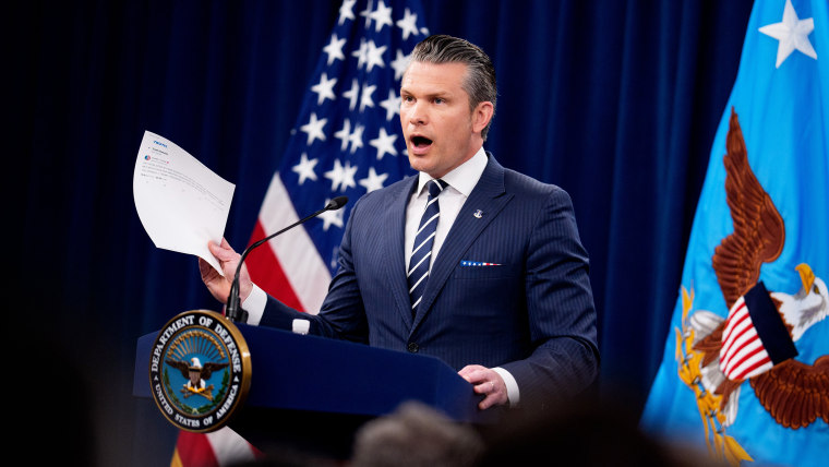 Image: DOD Secretary Hegseth And Chairman Of The Joint Chiefs Caine Brief On Iran Strike
