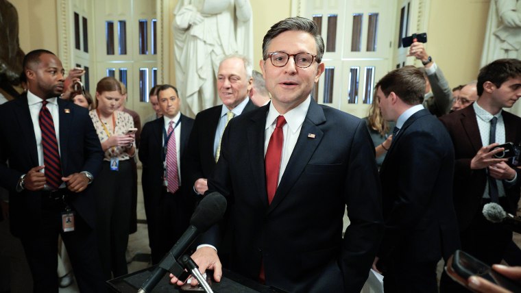Image: House Lawmakers Work On Final Passage Of Signature Budget Bill mike johnson speaker of the house