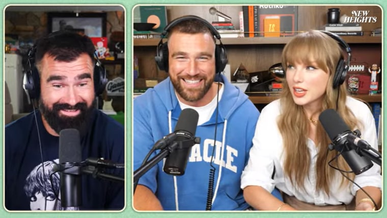 jason travis kelce brothers taylor swift new heights youtube podcast channel celebrity