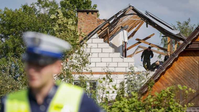 Russian drone damage in Poland