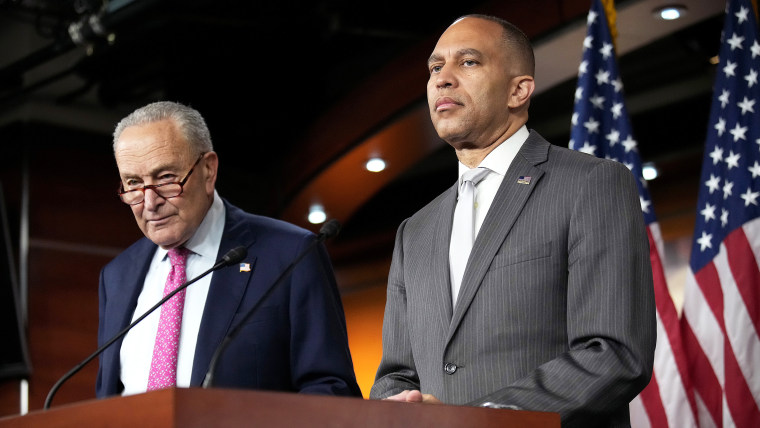 chuck charles schumer hakeem jeffries politics political politicians