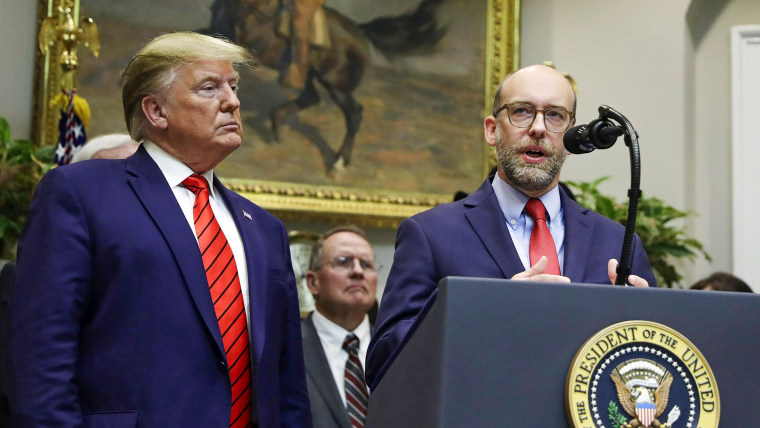 Donald Trump and Russ Vought.