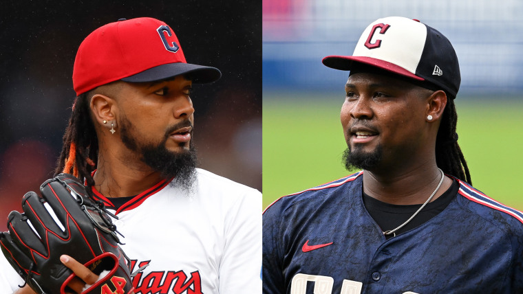 Emmanuel Clase and Luis L. Ortiz of the Cleveland Guardians.