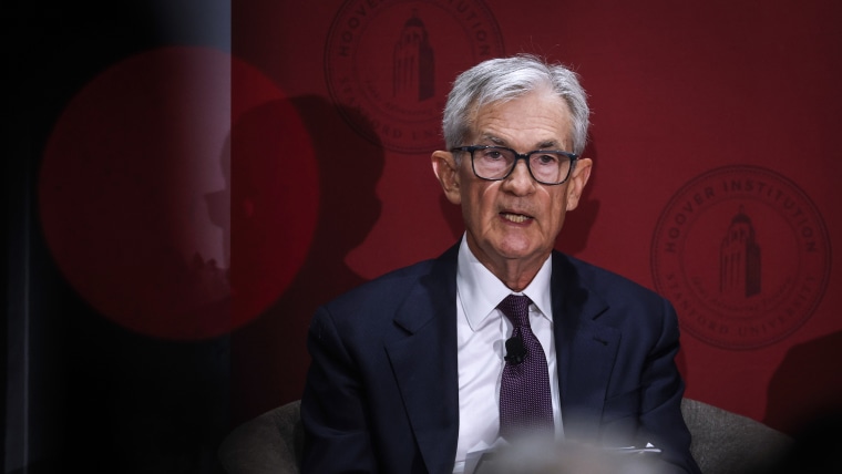 Image: Federal Reserve Chair Jerome Powell Speaks At Stanford University