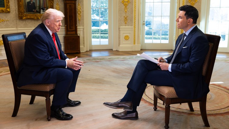 NBC Nightly News anchor Tom Llamas sits down with President Donald J. Trump
