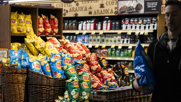 PepsiCo snacks at a supermarket in Latham, NY in February 2024.