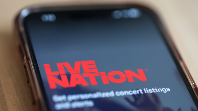 The Live Nation app displayed on a smartphone screen