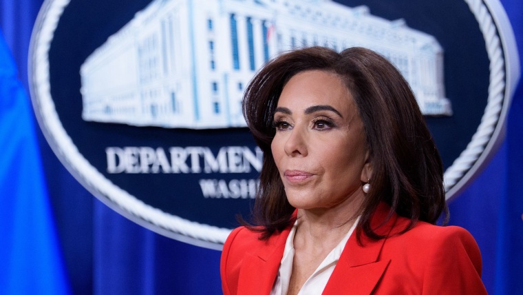 Jeanine Pirro, U.S. attorney for the District of Columbia, during a news conference at the Department of Justice on Feb. 6, 2026. 