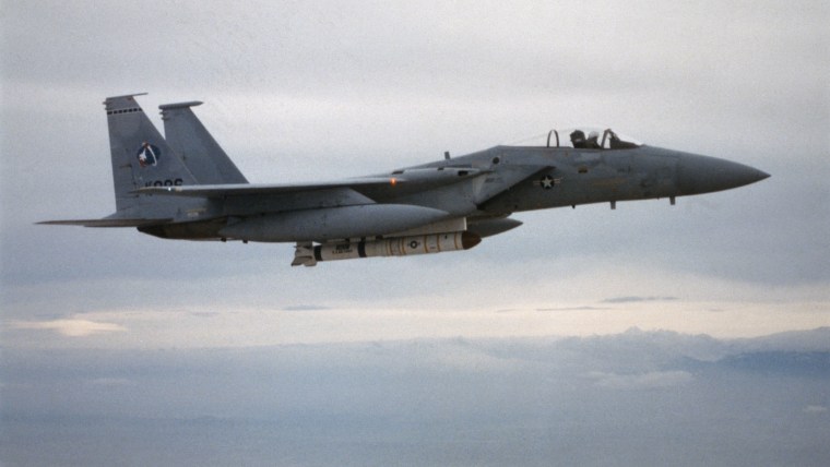 A U.S. Air Force F-15in flight.