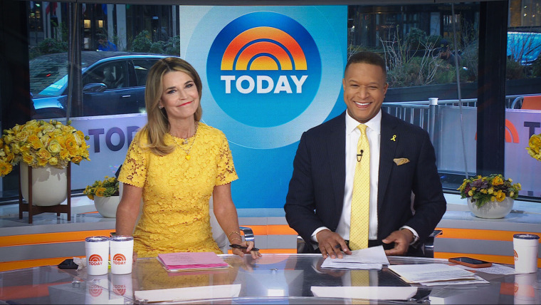 Savannah Guthrie and Craig Melvin on "TODAY."