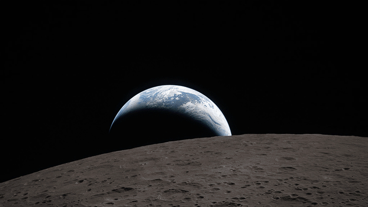 Photos from Artemis mission around the moon.
