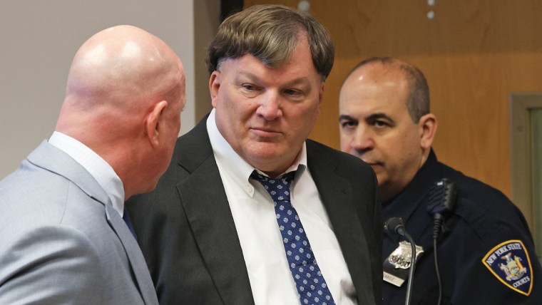 Rex Heuermann with his attorney in court on April 8, 2026. 