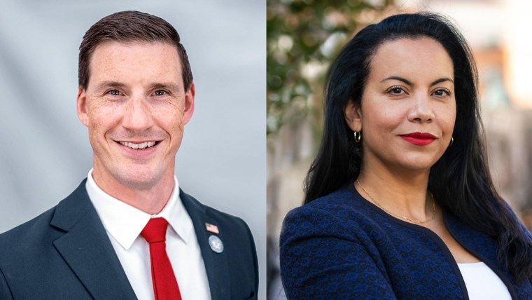 A split composite image of Joe Hathaway, left, and Analilia Meija