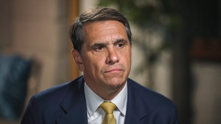 Acting Attorney General Todd Blanche speaks to NBC's Laura Jarrett on April 14, 2026.