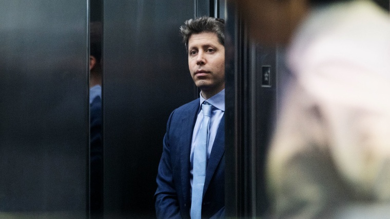 OpenAI CEO Sam Altman in elevator