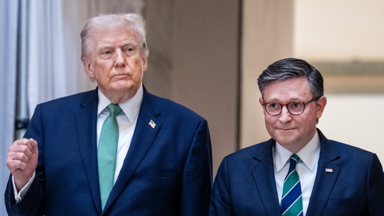 Donald Trump and Mike Johnson.