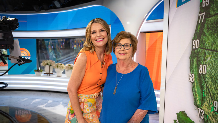Savannah Guthrie and mother Nancy Guthrie on the "TODAY" set on June 15, 2023.