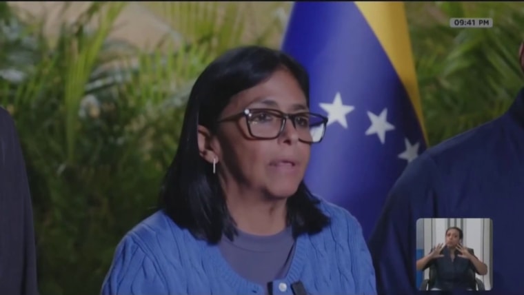 Delcy Rodríguez habla de los planes de acción que tomará Venezuela tras los terremotos