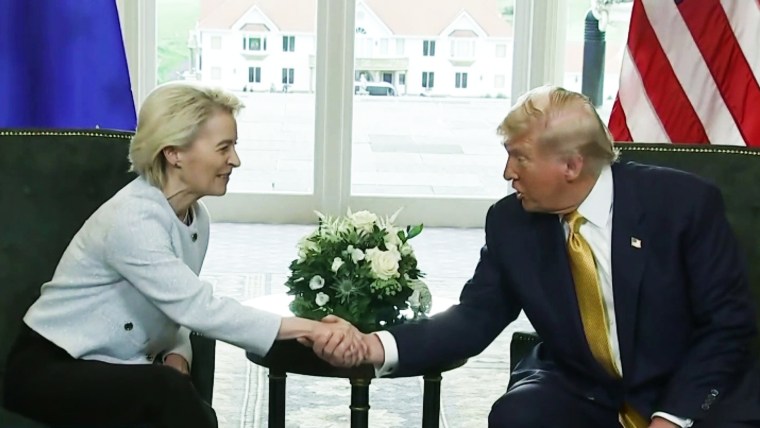 Trump llega a un acuerdo con la Unión Europea para imponer un arancel ...