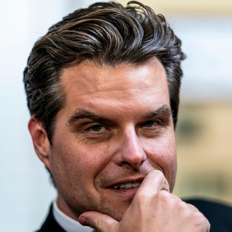 Rep. Matt Gaetz, R-Fla., at the Capitol on Sept. 22, 2023.