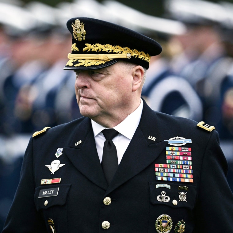 Gen. Mark Milley during his Armed Forces Farewell Tribute
