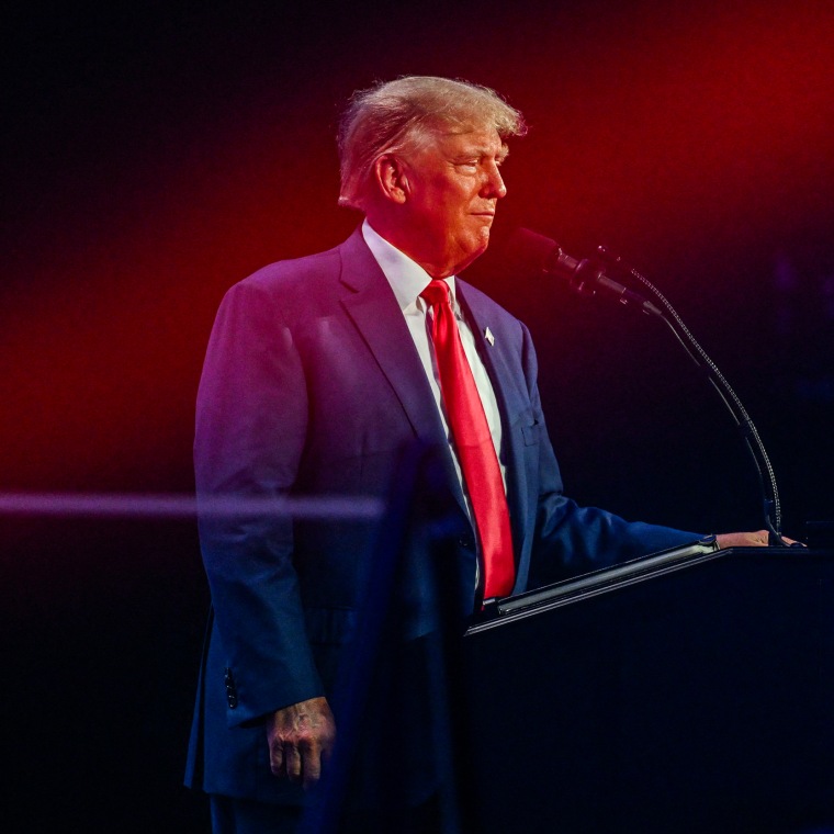 Former US President Donald Trump in West Palm Beach, Fla. on July 15, 2023. 