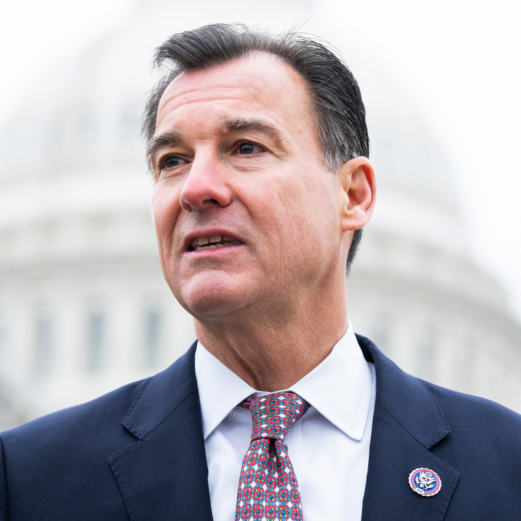 Rep. Tom Suozzi, D-N.Y., conducts a news conference.