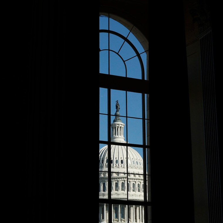 The Capitol seen from a window