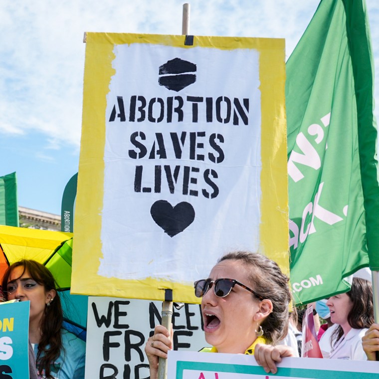 Abortion-rights activists rally outside the Supreme Court