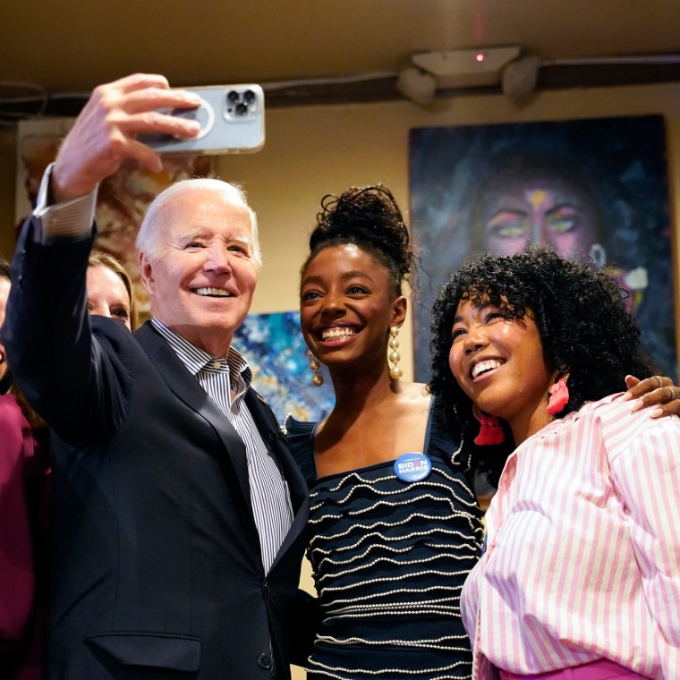 President Joe Biden mingles with diners at Hannibal's Kitchen in Charleston, S.C.