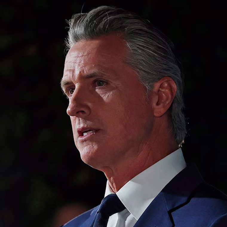 California Gov. Gavin Newsom speaks as his wife Jennifer Siebel Newsom looks on during an election night gathering at the California Democrats headquarters on Nov. 4, 2025 in Sacramento.