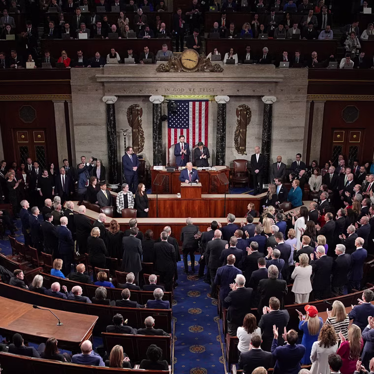 Donald Trump Delivers Joint Address To Congress