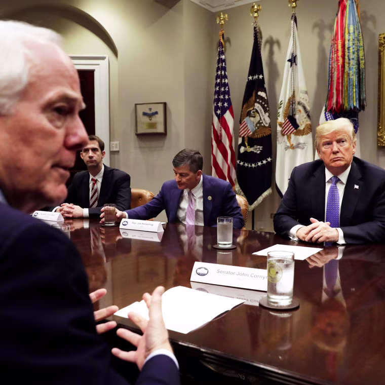 President Donald Trump Hosts A Roundtable Discussion On The Foreign Investment Act