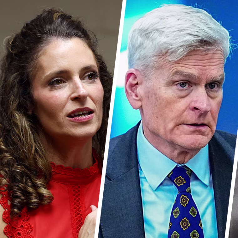 Rep. Julia Letlow, Sen. Bill Cassidy, and Louisiana state Treasurer John Fleming.